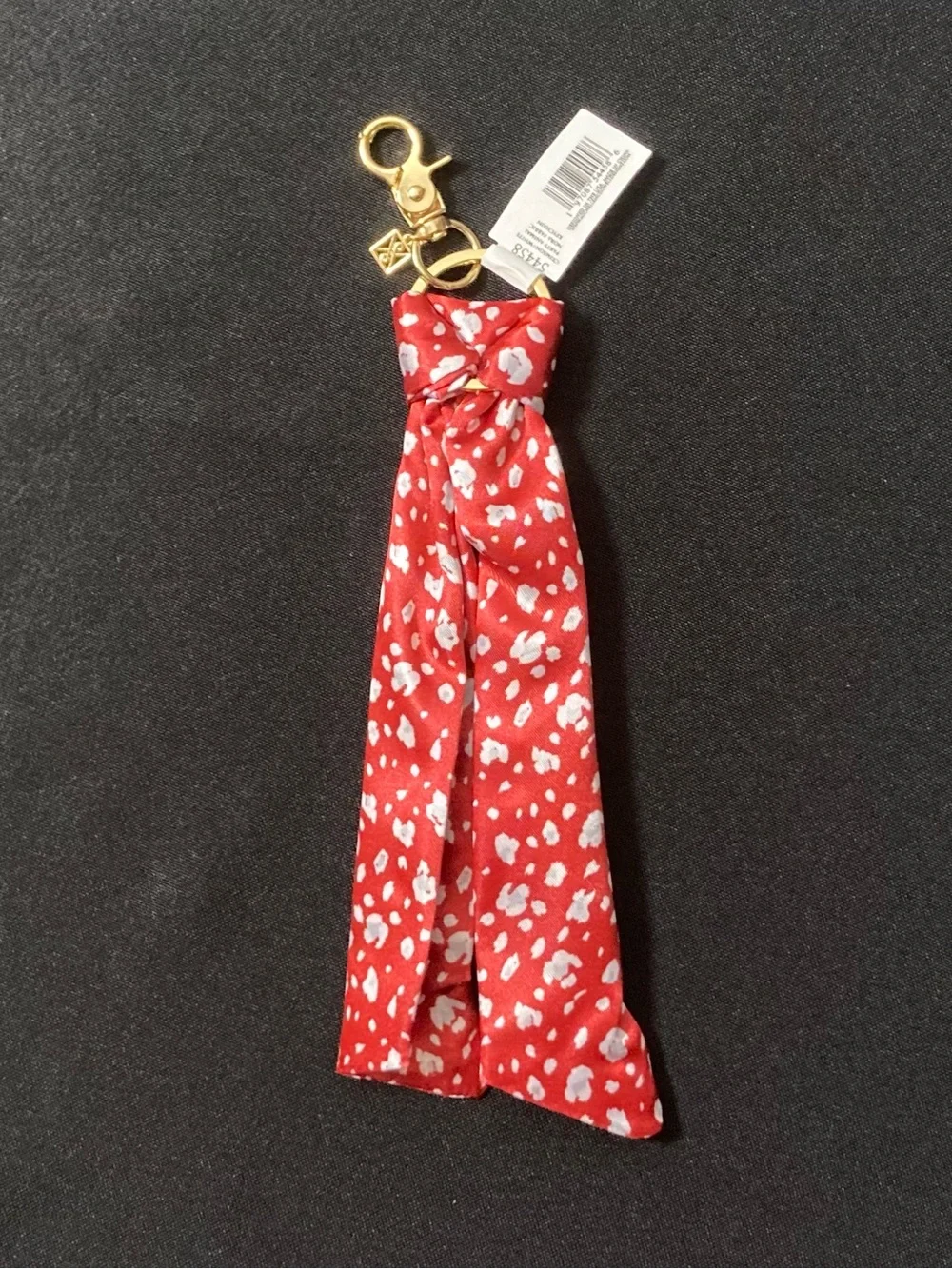 ⭐️ Michelle McDowell Red And White Polka Dot Bag Charm Twillie Keychain